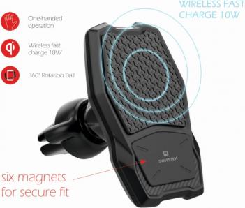 Immagine prodotto Swissten Supporto per auto + caricatore QI