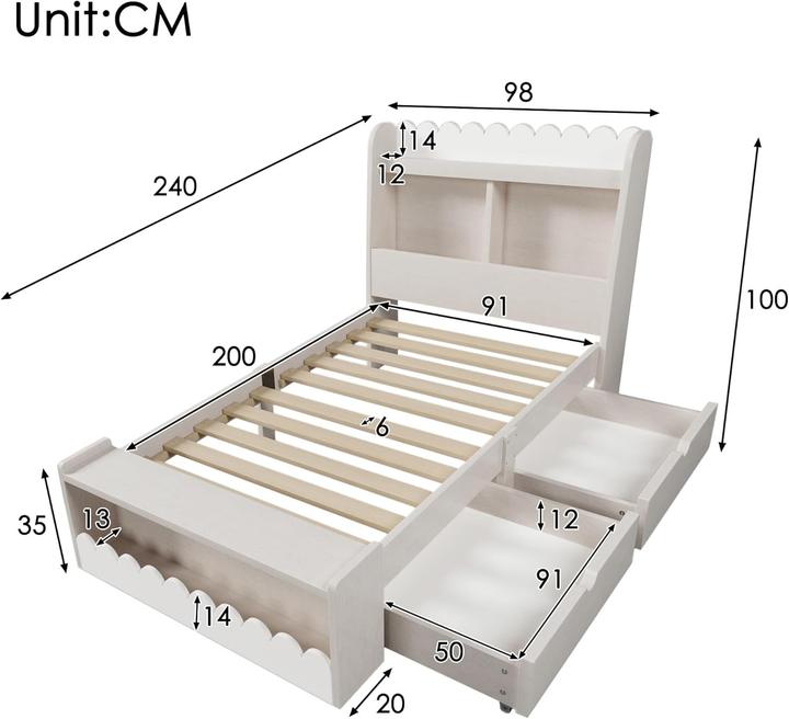 Produktbild Milkii Kinderbett (90 x 200 cm)