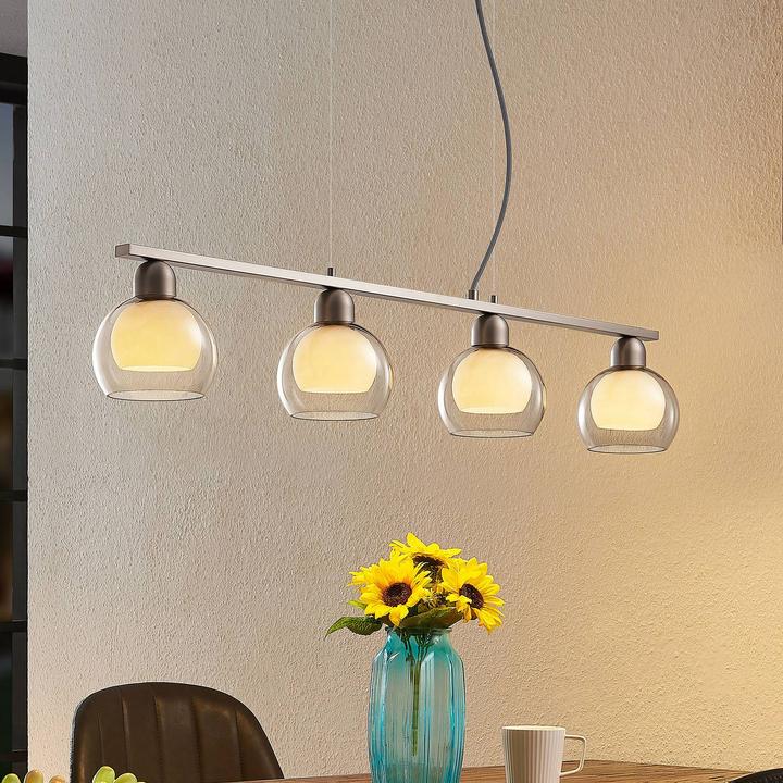 Actual product image Lucande Kaiya 4 pendant light nickel (E14)