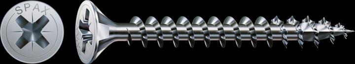 Immagine prodotto Spax Vite R 88094 Testa svasata con intaglio a punta/croce -PZ 3,5 x 45/40-Z Acciaio zincato WIROX (200 Viti per pezzo)