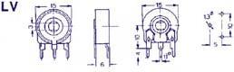 Produktbild Velleman Piher Trimmer 220E (Large Vert For Spindle)
