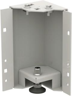 Actual product image EFB Elektronik 4 base corners PRO, levelable, H=200 mm, RAL9005, set of 4 extremely stable bases