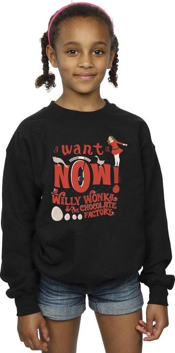 Produktbild Willy Wonka & the Chocolate Factory Verruca Salt I Want It Now Sweatshirt Mädchen (140, 146)