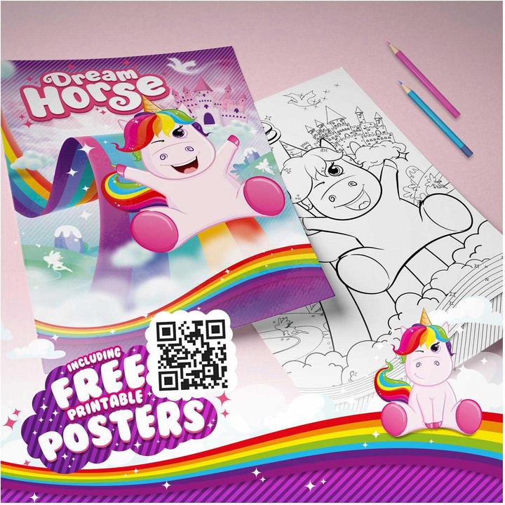 Actual product image Dream Horse Unicorn hand fan and sprayer