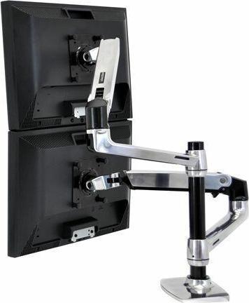 Ergotron LX Dual Stacking Arm - Befestigungskit (Spannbefestigung (Tisch, 24")