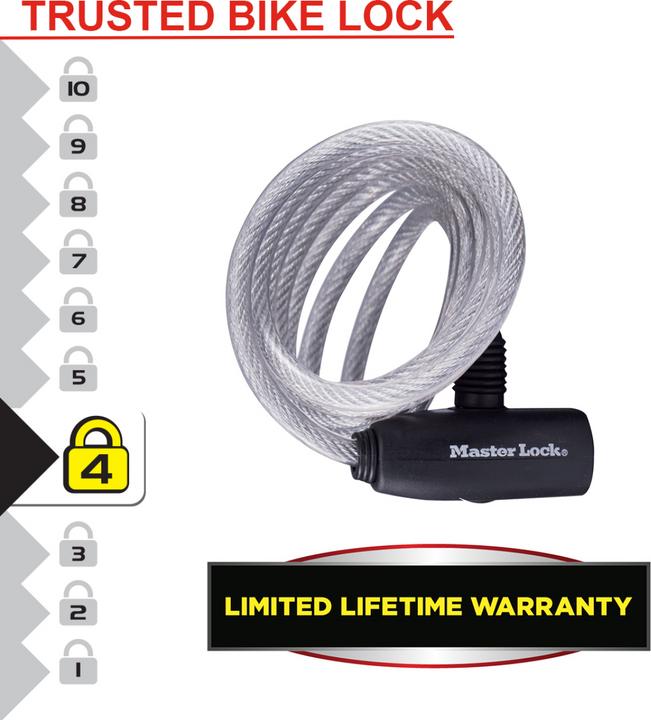 Immagine prodotto Master Lock Blocco con cavo a spirale (180 cm)