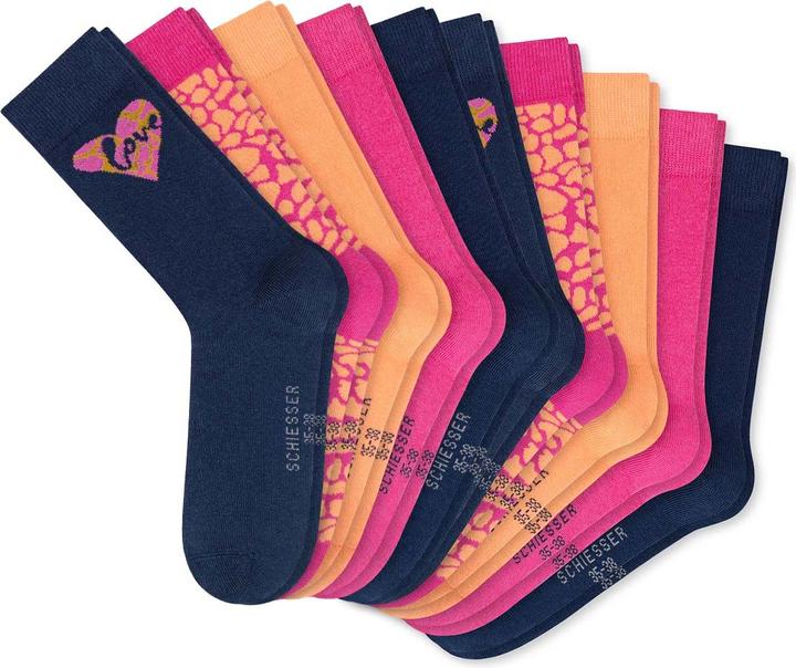 Produktbild Schiesser 10er Pack Love Kindersocken (10er Pack, 31 - 34)