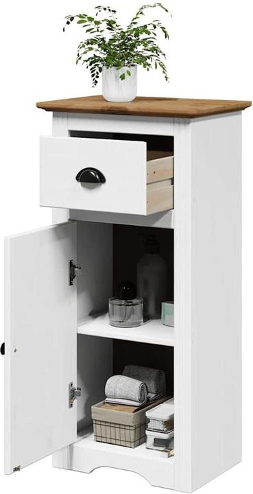 Actual product image VidaXL Bathroom cabinet BODO White and brown 44x30x90 cm