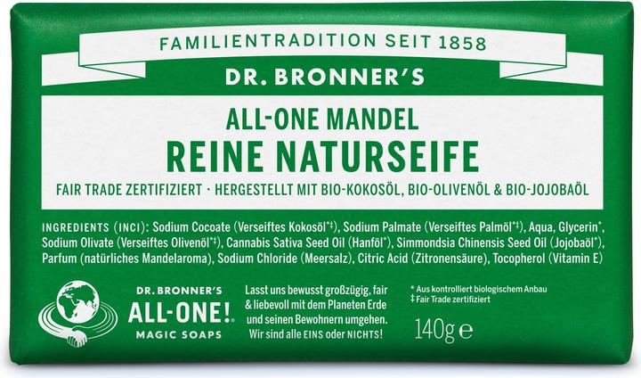Dr. Bronner's All-One Naturseife Mandel 140g (Hartseife)