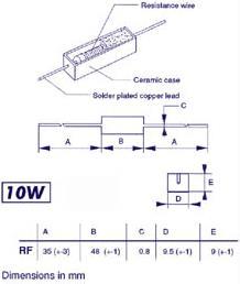 Actual product image Velleman Resistor 10W 470E