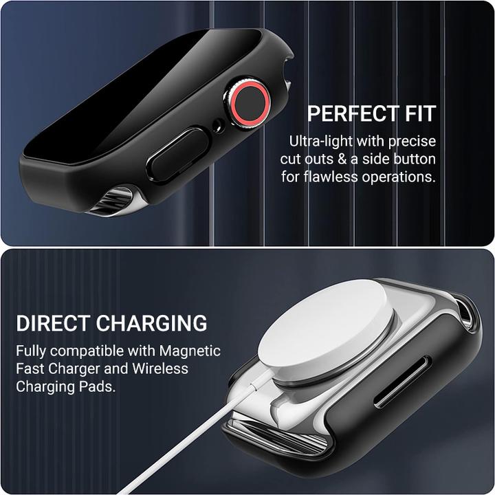 Image du produit Crong Boîtier de montre hybride - Apple Watch 40 mm boîtier en verre (transparent)