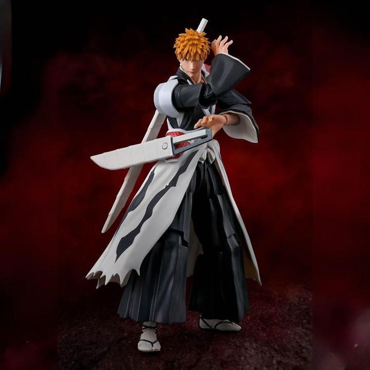 Actual product image Bandai Bleach: Thousand-Year Blood War S.H. Figuarts action figure Ichigo Kurosaki Dual Zangetsu 16 cm
