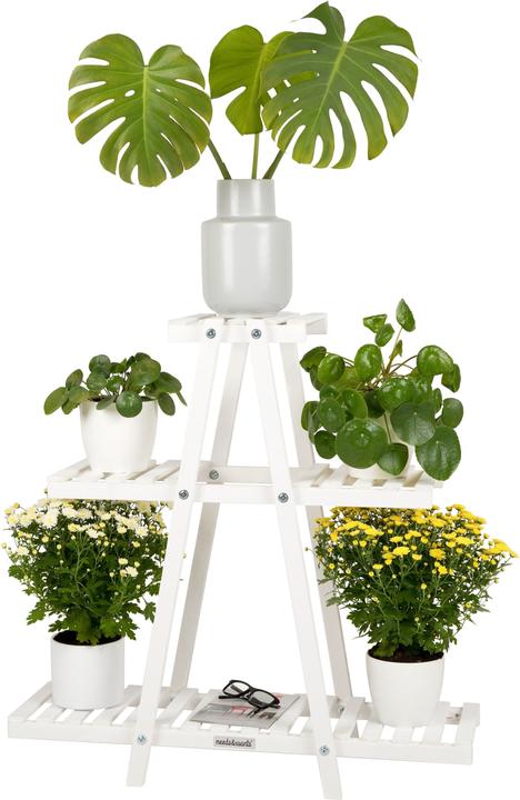 Needs&Wants Blumenregal "Bloomy1" mit 3 Etagen, Fichte (weiss)
