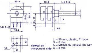 Produktbild Velleman Potmeter Stereo Lin 4K7