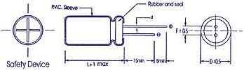 Produktbild Velleman Elco Radial 220µf 63V