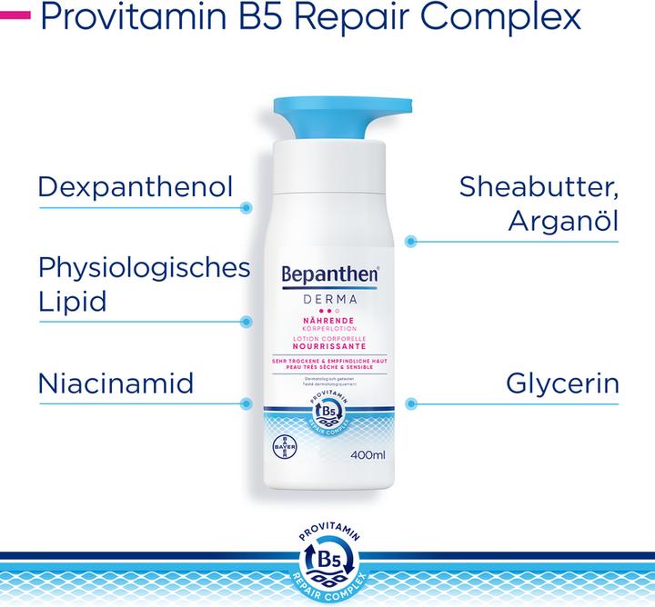 Immagine prodotto Bepanthen Derma Lozione corpo nutriente (Crema corpo, 400 ml)