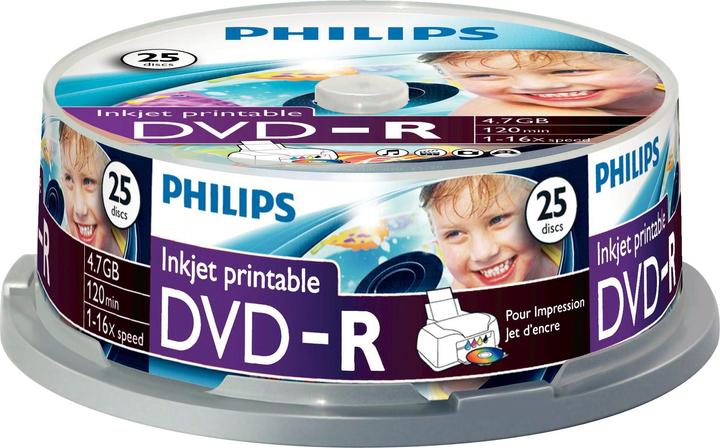 Actual product image Philips 1x25 DVD-R 4,7GB 16x IW SP (25 x)