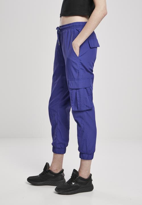 Actual product image Urban Classics Ladies High Waist Crinkle Nylon Cargo Pants (XS)