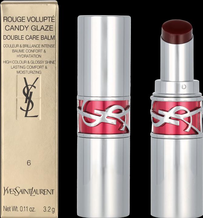 Actual product image Yves Saint Laurent Rouge Volupte Candy Glaze Lipgloss 6 (6 Burgundy Temptation)
