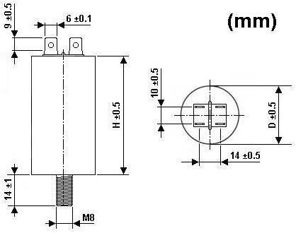 Produktbild Velleman Motor Run Capacitor 0.6µf 450V