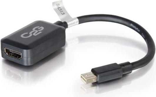 C2G 54313 Video Cable Adapter 0.2 m Mini DisplayPort HDMI Black (HDMI, Mini DP, 20 cm)