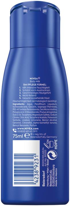 Image du produit NIVEA Reichhaltige Body Milk (Crème pour le corps, 75 ml)