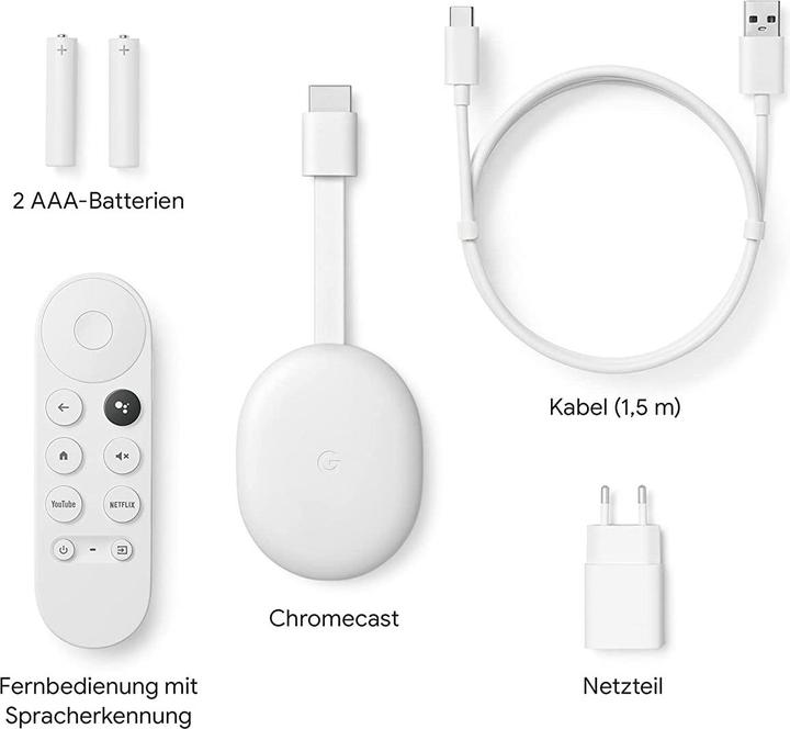 Produktbild Google Chromecast mit TV 4K (4 GB, Android 9.0 (Pie))