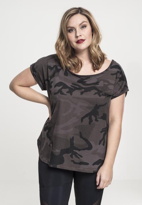 Actual product image Urban Classics Ladies Camo Back Shaped Tee (5XL)