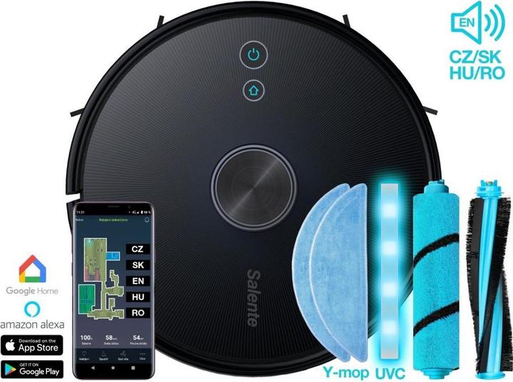 Produktbild Salente L7 robot vacuum 600 L Bagless Black (Saugwischroboter)