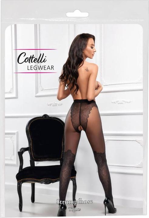 Actual product image Cottelli Collection Crotchless pantyhose (4)