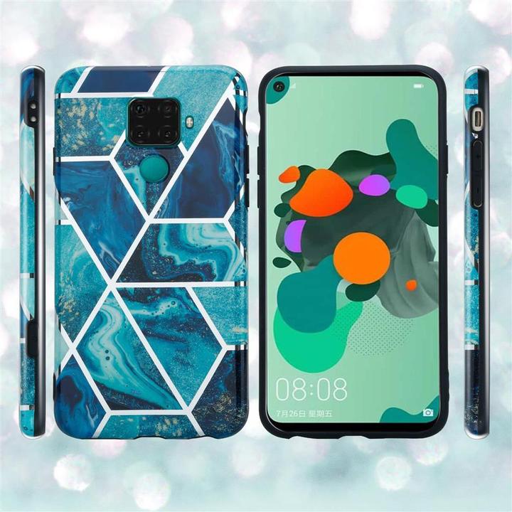 Image du produit Cadorabo Couverture IMD TPU Marbre coloré (Mate 30 Lite)