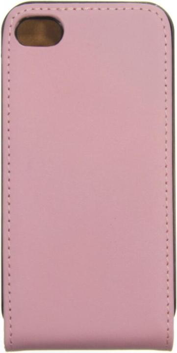 Productafbeelding OEM Slim Leather Flip Case voor iPhone 4/4s - roze (Apple iPhone 4s, Apple iPhone 4)