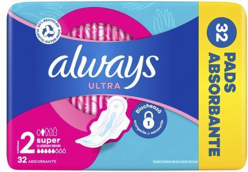 Produktbild Always Ultra Super (32 x, Damenbinden)