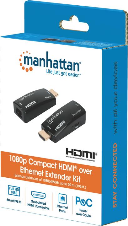 Produktbild Manhattan HDMI zu RJ45 (Micro USB, RJ45, HDMI, 2.70 cm)