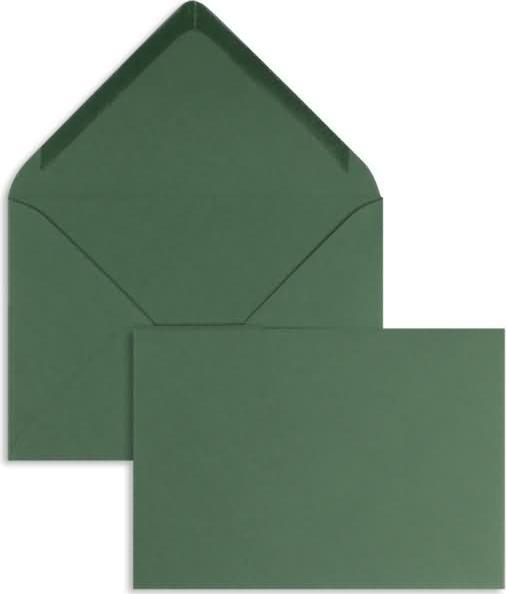 Produktbild Blanke Briefumschläge 156x220mm 120g/qm gummiert VE=100 Stück tannengrün (100 x)