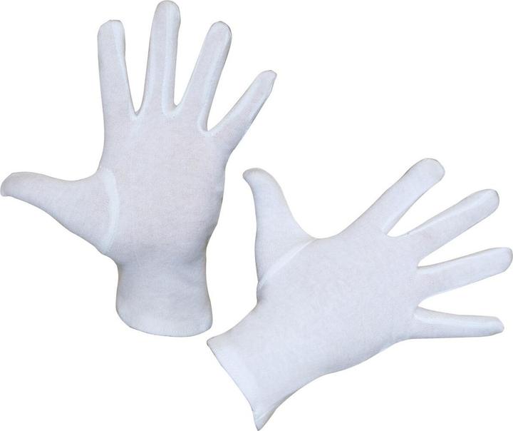 Actual product image Kerbl 29725/6 Cotton glove Dermatex, 6-pack, bleached, ladies (8), white (8)