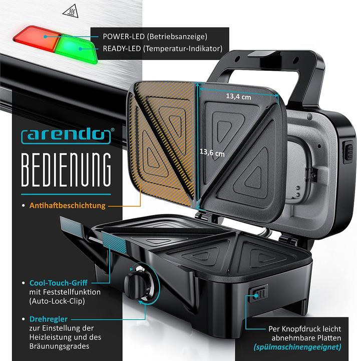 Actual product image Arendo 3-in-1 Snack Maker