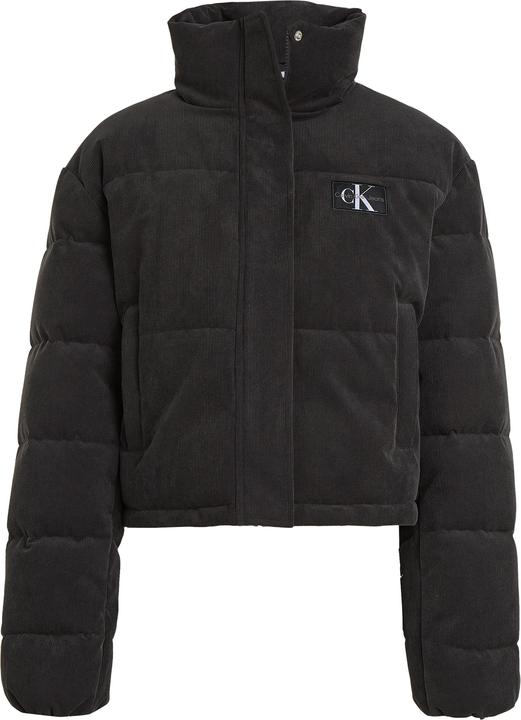 Image du produit Calvin Klein Corduroy Cropped Puffer Dames Jas - Zwart - Maat L (L)