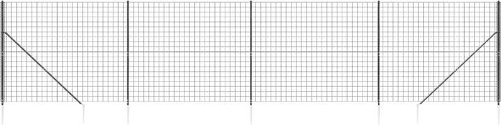 Produktbild VidaXL Maschendrahtzaun mit Bodenhülsen Anthrazit 1,4x10 m