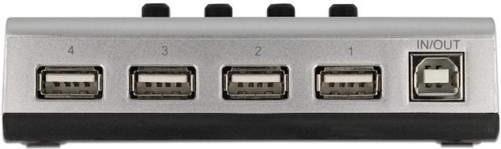 Immagine prodotto Delock Switch USB 2.0 con 1 presa tipo B a 4 prese tipo A manuale bidirezionale (USB-A, 4 Porti)