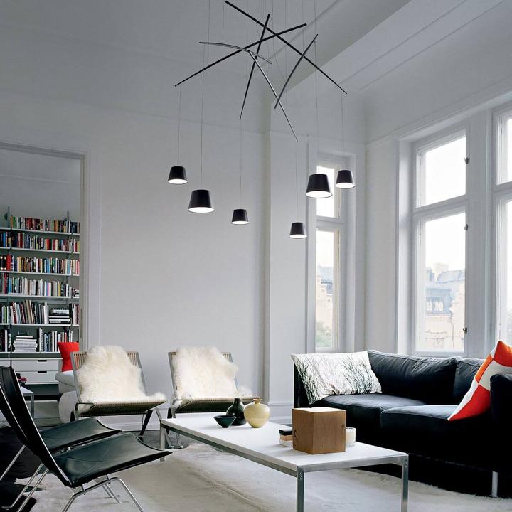 Produktbild Ideal lux FISH LED Pendelleuchte 6x 6x37W ⌀1600mm Schwarz warmweiss 196992 (2800 lm)