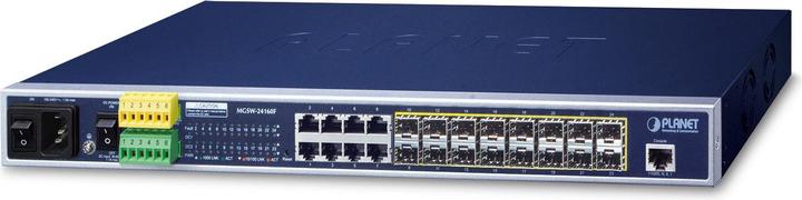 Immagine prodotto Planet Switch Metro Ethernet gestito 16 porte 100/1000Base-X SFP + 8 porte 10/100/1000 Base-T L2/L4 (AC+2 (8 Porti)