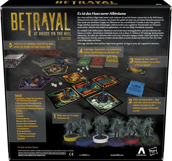 Actual product image Hasbro Gaming Betrayal at House on the Hill (German)