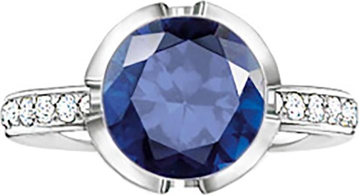Thomas Sabo Ring syn. Korund dunkelblau / Zirkonia TR2037-050-32
