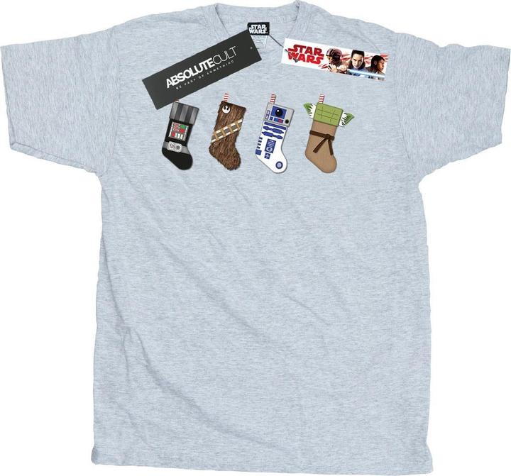 Actual product image Star Wars Mens Christmas Stockings T-Shirt (XXL)