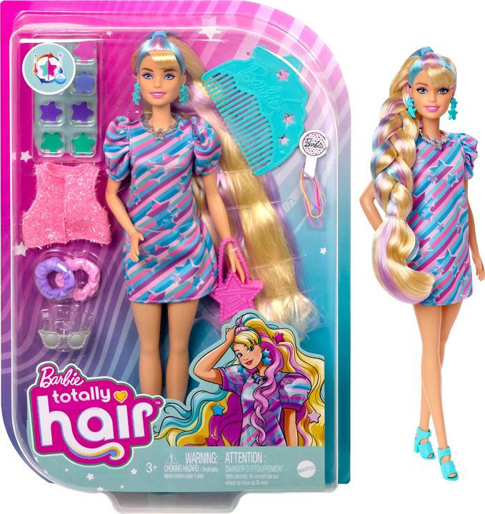 Produktbild Barbie Totally Hair Puppe im Sternenlook