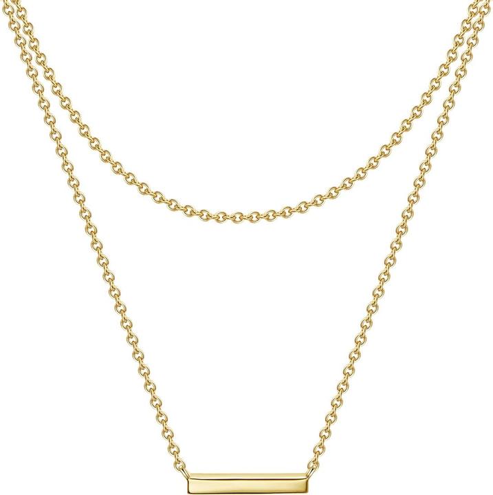 Actual product image Glanzstücke München Ladies sterling silver yellow gold 42.0/36.0 cm base chain + 5.0 cm extension - 29880 (Sterling Silver)