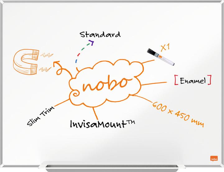 Actual product image Nobo Whiteboard Impression Pro Enamel (60 x 45 cm)