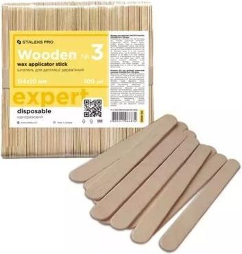 Actual product image Staleks Pro Wooden Spatula For Hair Removal 114X10Mm 100Pcs. (100 x)