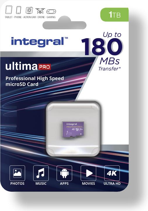 SDXC Micro 1TB U3 V30 A2 (1000 GB, microSDXC, U3, UHS-I)